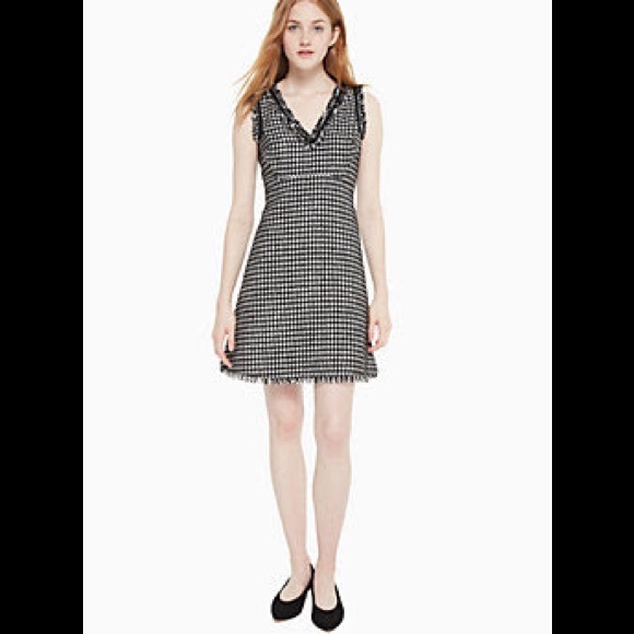 Kate Spade Houndstooth Tweed Dress NWT